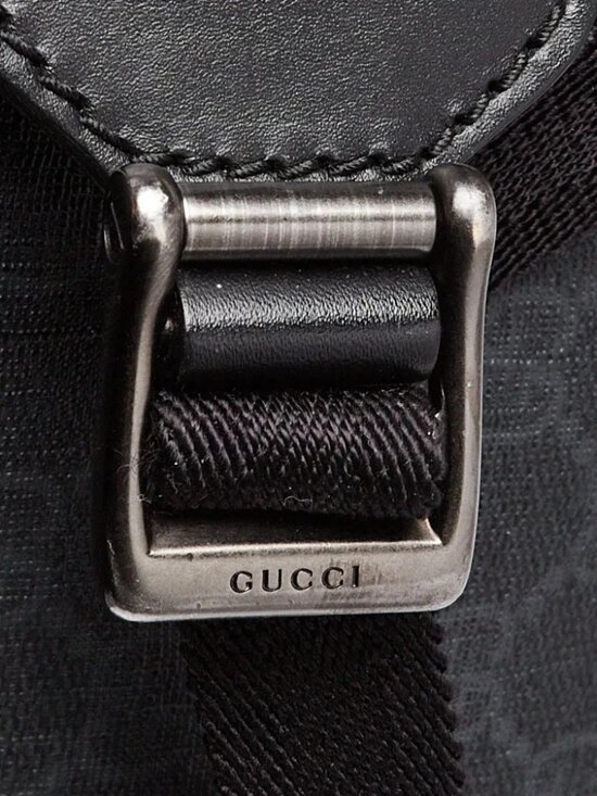 Gucci Black/Grey GG Supreme Coated Canvas Backpack Bag main image 11